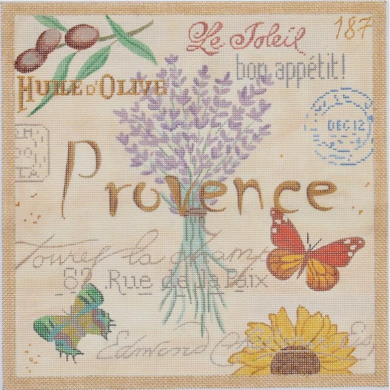 Kate Dickerson Needlepoint Collections Provence Collage Needlepoint Canvas