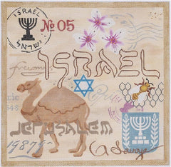 Kate Dickerson Needlepoint Collections Israel Collage Needlepoint Canvas