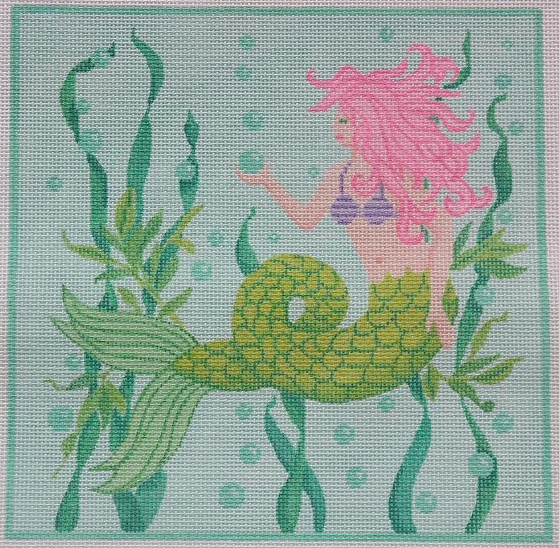 Kate Dickerson Needlepoint Collections Under - The-Sea Mermaid Needlepoint Canvas