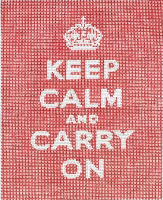 Kate Dickerson Needlepoint Collections “Keep Calm…Carry On“ Needlepoint Canvas