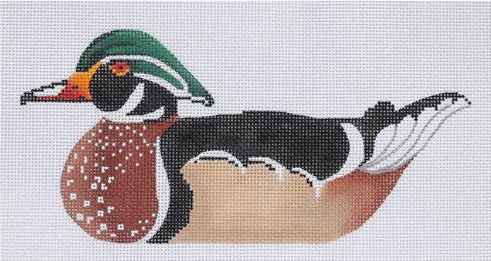 Kate Dickerson Needlepoint Collections Wood Duck Decoy Needlepoint Canvas