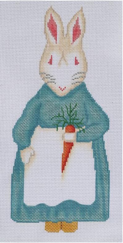 Kate Dickerson Needlepoint Collections Mrs. Bunny with Carrot Needlepoint Canvas