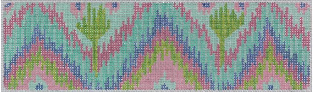 Kate Dickerson Needlepoint Collections Ikat Wide Belt Needlepoint Canvas