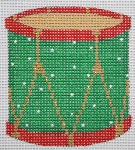 Kate Dickerson Needlepoint Collections Victorian Toy Drum Ornament Needlepoint Canvas