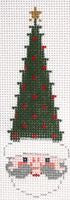 Painted Pony Designs Tree Hat Santa Orn Needlepoint Canvas