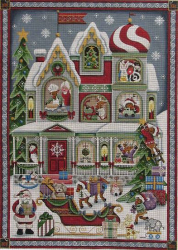 Rebecca Wood Designs Santas Helpers Needlepoint Canvas