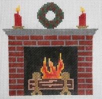 Painted Pony Designs Fireplace 370 Needlepoint Canvas