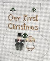 Painted Pony Designs Petei Our st Christmas Sock Orn Needlepoint Canvas