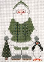 Painted Pony Designs Petei Santas: South Pole Santa Needlepoint Canvas