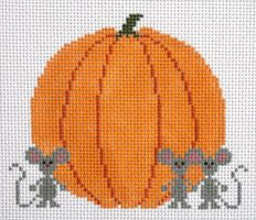 Painted Pony Designs Pumpkin and Mice Needlepoint Canvas