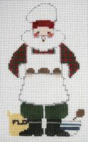 Painted Pony Designs Petei Santas: Baking Santa Needlepoint Canvas