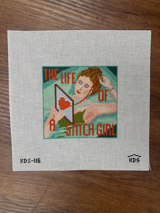 The Gingham Stitchery Kirkland Design Studios Life Of A Stitch Girl Needlepoint Canvas