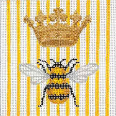Kate Dickerson Needlepoint Collections Queen Bee Yellows Black and Golds Needlepoint Canvas