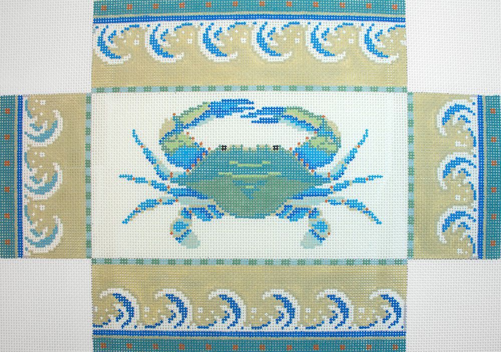 Susan Roberts Needlepoint Maryland Crab Brick Cover Needlepoint Canvas