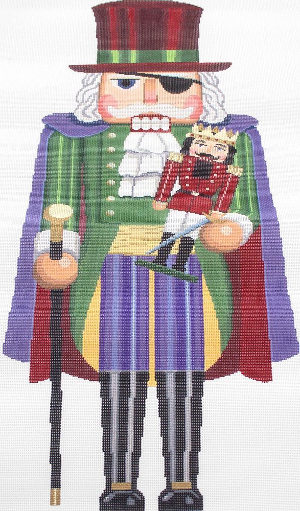 Susan Roberts Needlepoint Herr Drosselmeyer Nutcracker 30" Stand Up Needlepoint Canvas