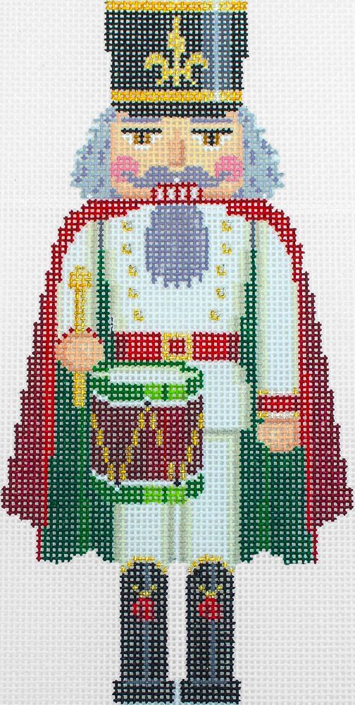 Susan Roberts Needlepoint Caped Drummer Nutcracker Needlepoint Canvas