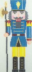 Susan Roberts Needlepoint Blue and Yellow Guard Nutcracker Needlepoint Canvas