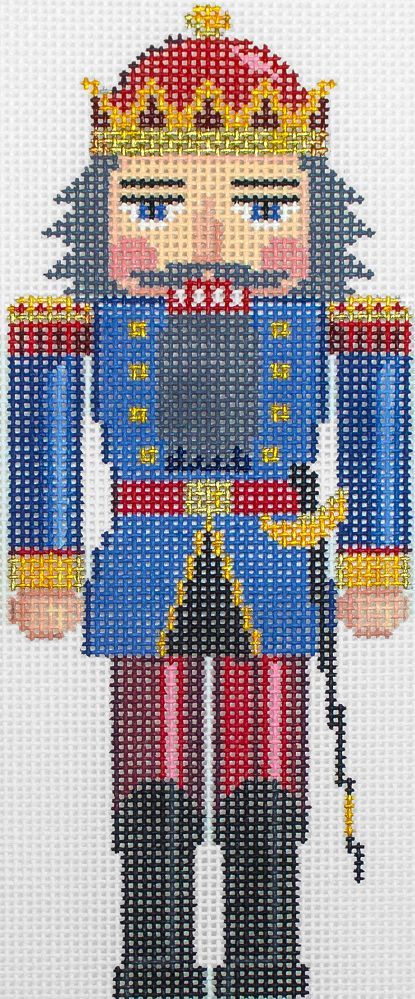 Susan Roberts Needlepoint Royal Blue King Nutcracker Needlepoint Canvas