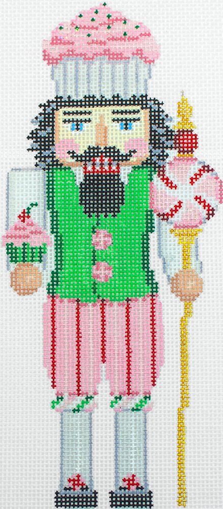 Susan Roberts Needlepoint  Cupcake Guard Nutcracker Needlepoint Canvas