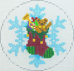 Susan Roberts Needlepoint Stocking Snowflake Ornament Needlepoint Canvas