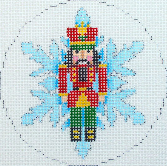 Susan Roberts Needlepoint Nutcracker Snowflake Ornament Needlepoint Canvas