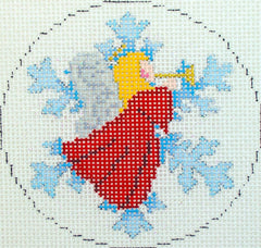 Susan Roberts Needlepoint Angel Snowflake Ornament Needlepoint Canvas