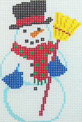 Susan Roberts Needlepoint Snowman with Broom Needlepoint Canvas