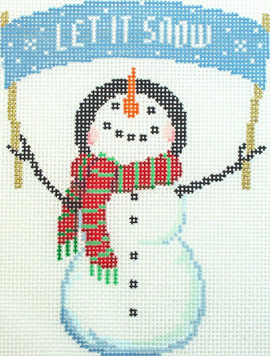 Susan Roberts Needlepoint Banner Snowman Needlepoint Canvas