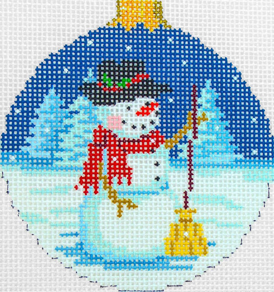 Susan Roberts Needlepoint Night Snowman Needlepoint Canvas