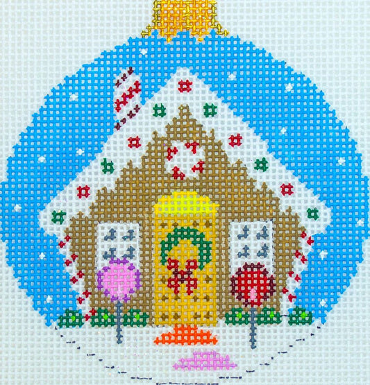 Susan Roberts Needlepoint Gingerbread House Ornament Needlepoint Canvas