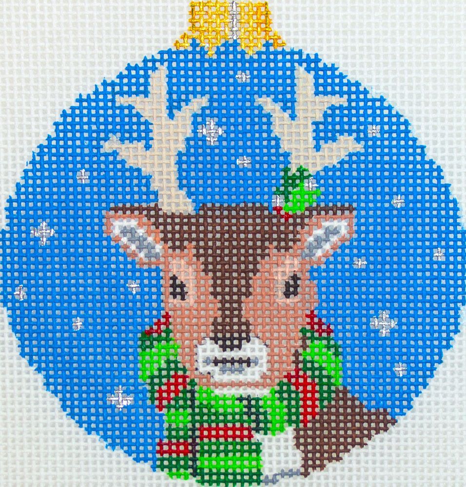 Susan Roberts Needlepoint Reindeer Face Needlepoint Canvas