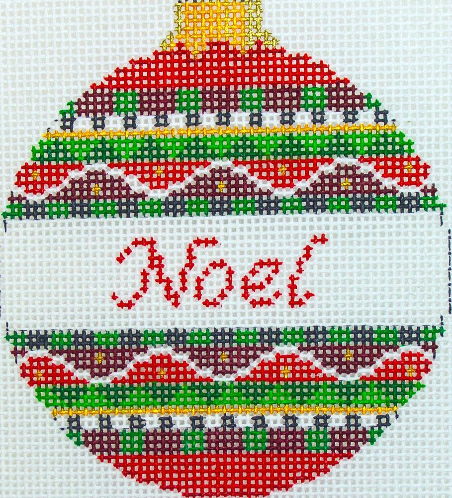 Susan Roberts Needlepoint Noel Ornament Needlepoint Canvas