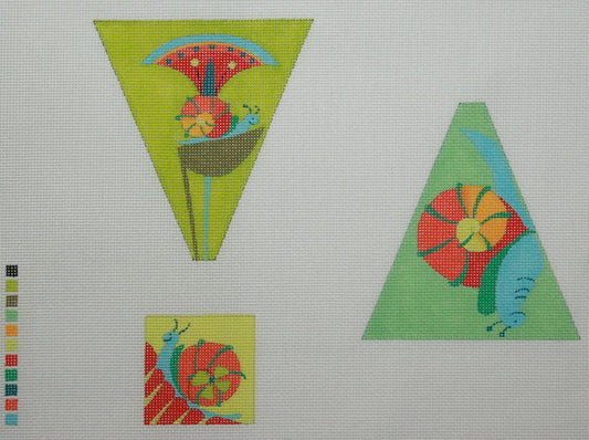 Zecca Snail Scissor Case Needlepoint Canvas