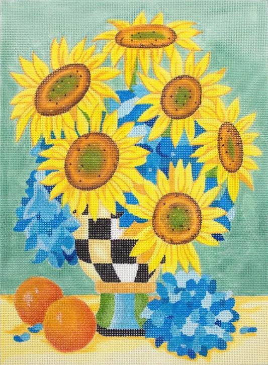 Raymond M. Crawford Oranges / Hydrangeas Needlepoint Canvas