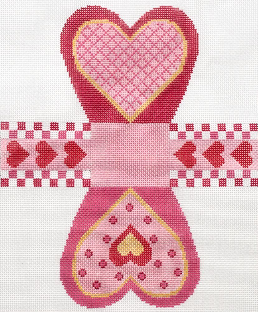 Julia's Needleworks Valentine's Basket Needlepoint Canvas