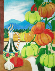Raymond M. Crawford Heirloom Tomatoes Still Life Needlepoint Canvas