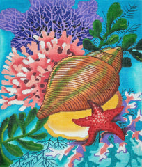 Julia's Needleworks Shells & Corals III Needlepoint Canvas