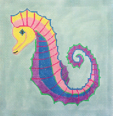 Purple Palm Designs Seahorse Needlepoint Canvas