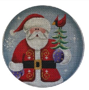 Rebecca Wood Designs Cardinal Santa Needlepoint Canvas