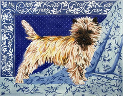 Barbara Russell Cairn Terrier Dog Needlepoint Canvas
