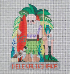 Dede Needleworks Hawaiian Santa Needlepoint Canvas