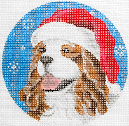 Pepperberry Designs Cavalier Santa Needlepoint Canvas