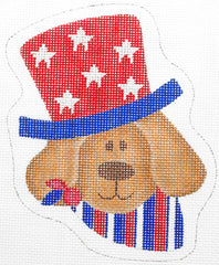 Pepperberry Designs Patriotic Pup Needlepoint Canvas