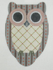 Melissa Shirley Designs Diamond Breasted Tweedy Owl Needlepoint Canvas