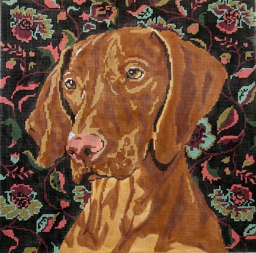Barbara Russell Vizsla Dog Needlepoint Canvas