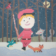 Birds of a Feather Peter and the Wolf Needlepoint Canvas