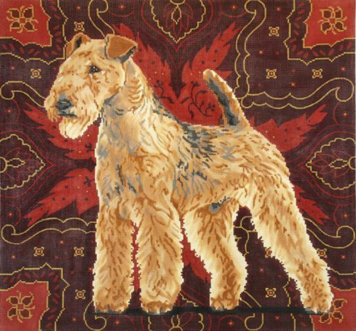 Barbara Russell Lakeland Terrier Dog Needlepoint Canvas