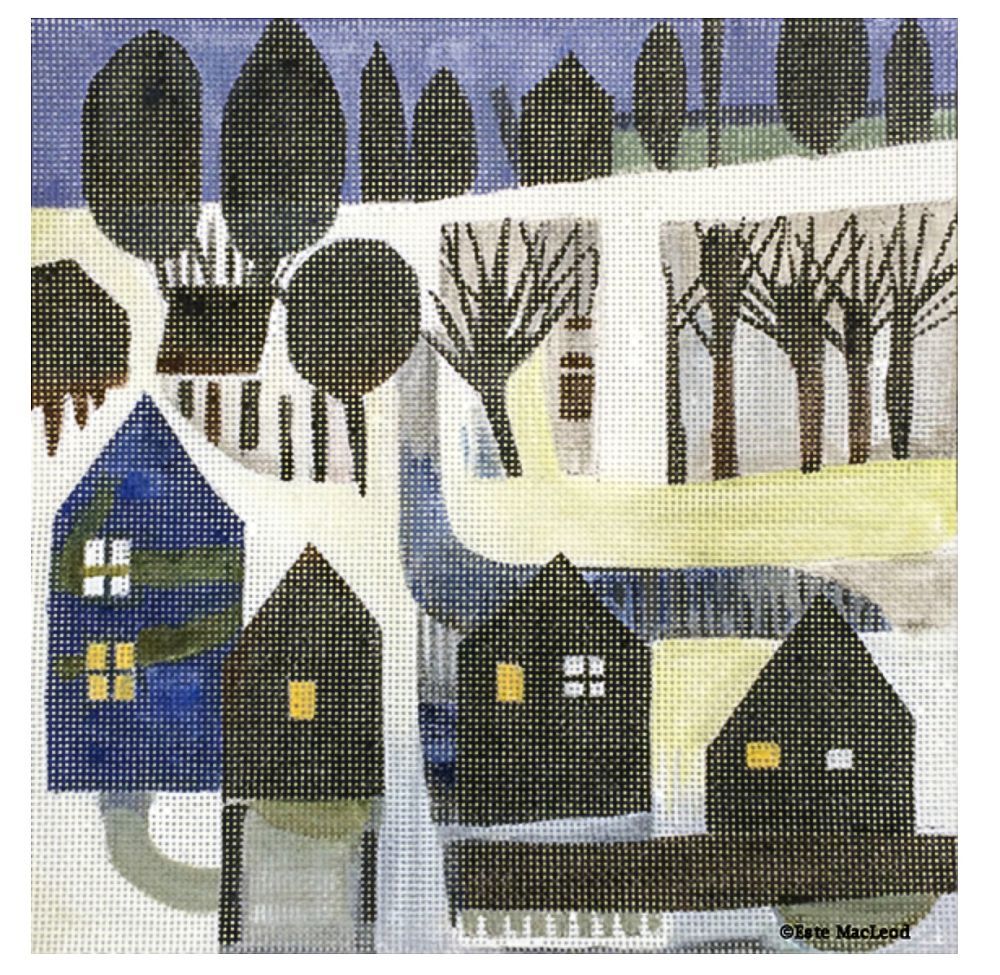 Melissa Shirley Designs Cozy Houses Needlepoint Canvas