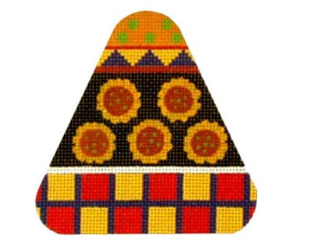 Melissa Shirley Designs Candy Corn Sunflowers Needlepoint Canvas