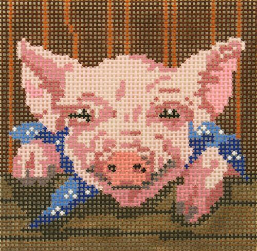 Barbara Russell Youth Collection: Pig Needlepoint Canvas